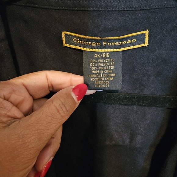 George Foreman Shirt, Mens, Size 4X, Blue, Button-down, - Picture 2 of 5